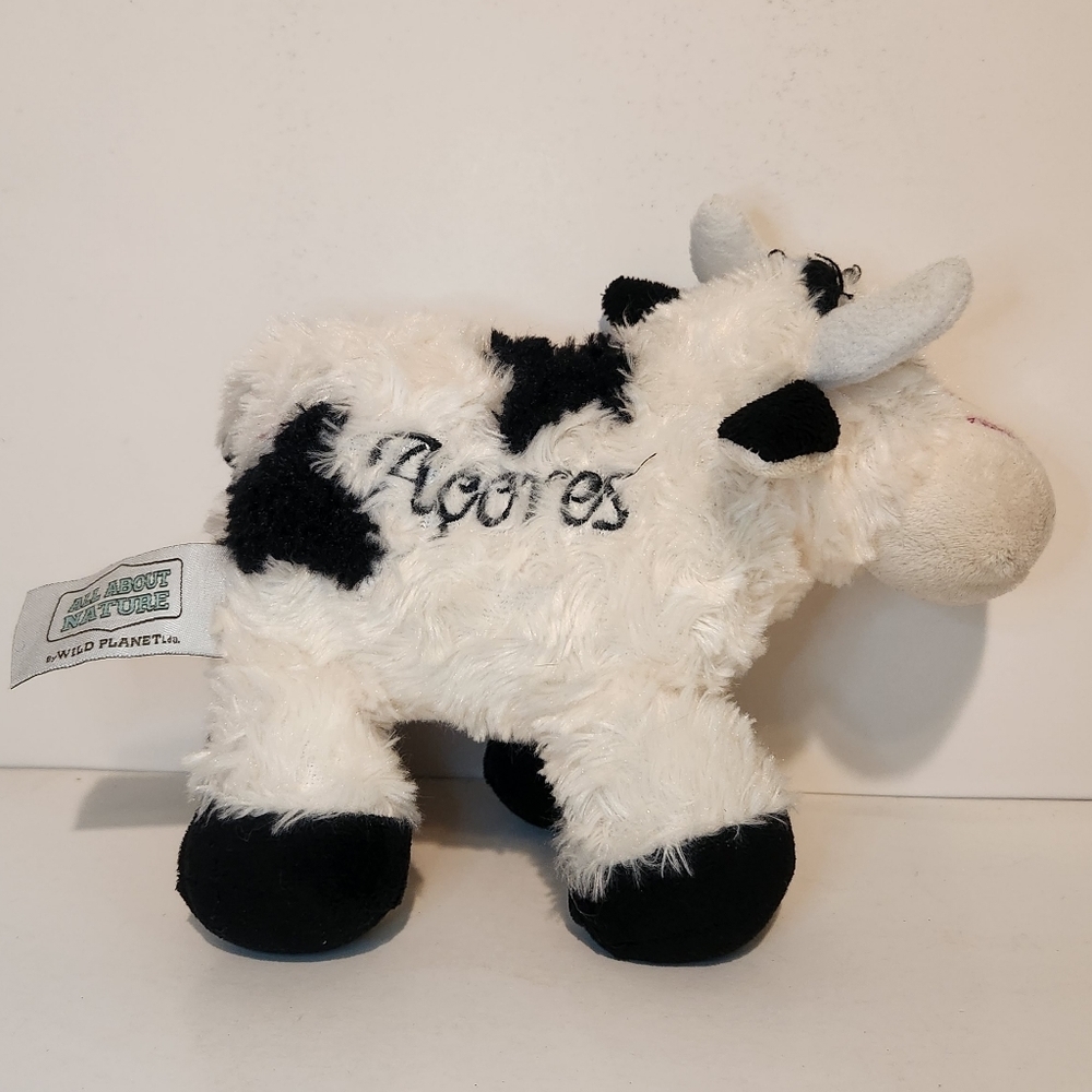 8" All About Nature by Wild Planet Cow Plush Stuffed Animal